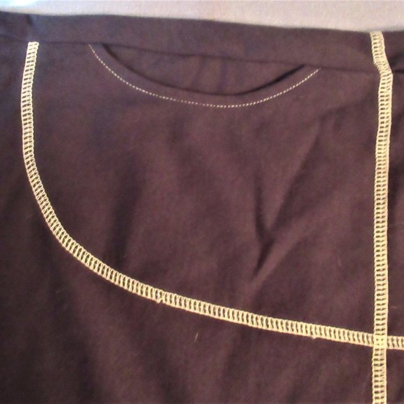 casual jacket; soft-weave; snap-close; white-seamed navy - Picture 5 of 5